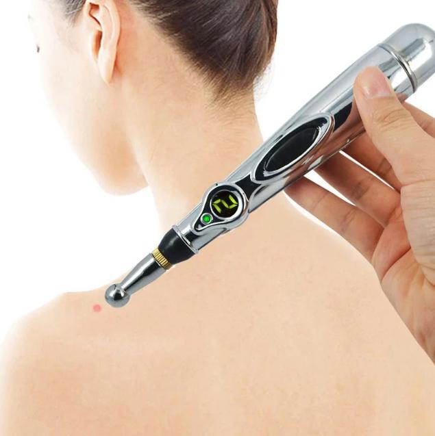 Ручка для лица акупунктурная Massage pen W-912 + насадки - фото 6