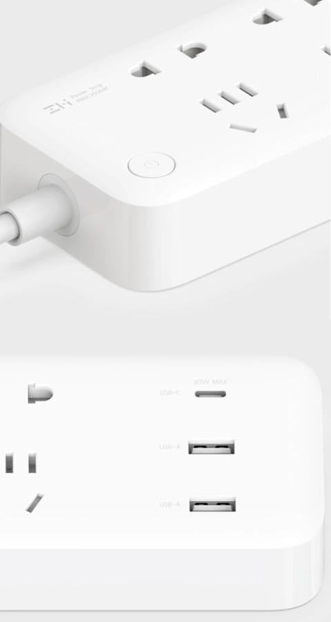 Фільтр-подовжувач мережевий MiJia Mi Home ZMI Power Strip CPX01 6 розеток + 2 USB-port + 1 USB-C port 65 Вт White (CXP01) - фото 7 Фільтр-подовжувач мережевий MiJia Mi Home ZMI Power Strip CPX01 6 розеток + 2 USB-port + 1 USB-C port 65 Вт White (CXP01) - фото 7