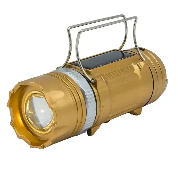 LED-фонарь ручной кемпинговый аккумуляторный 8х3W Золотистый (MX-00007087A)