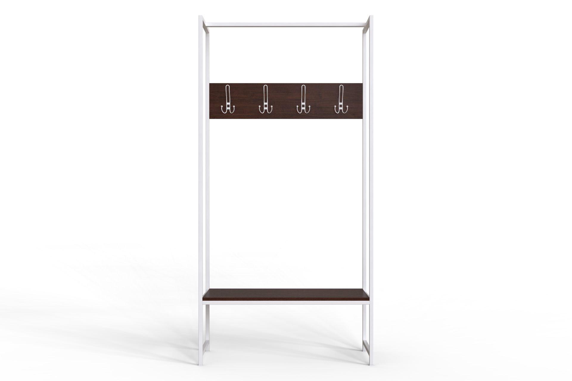Вешалка модульная напольная Ferrum-decor Трелис 12 ДСП 16 мм 180x90x38 см Белый/Венге (FRD-105514)