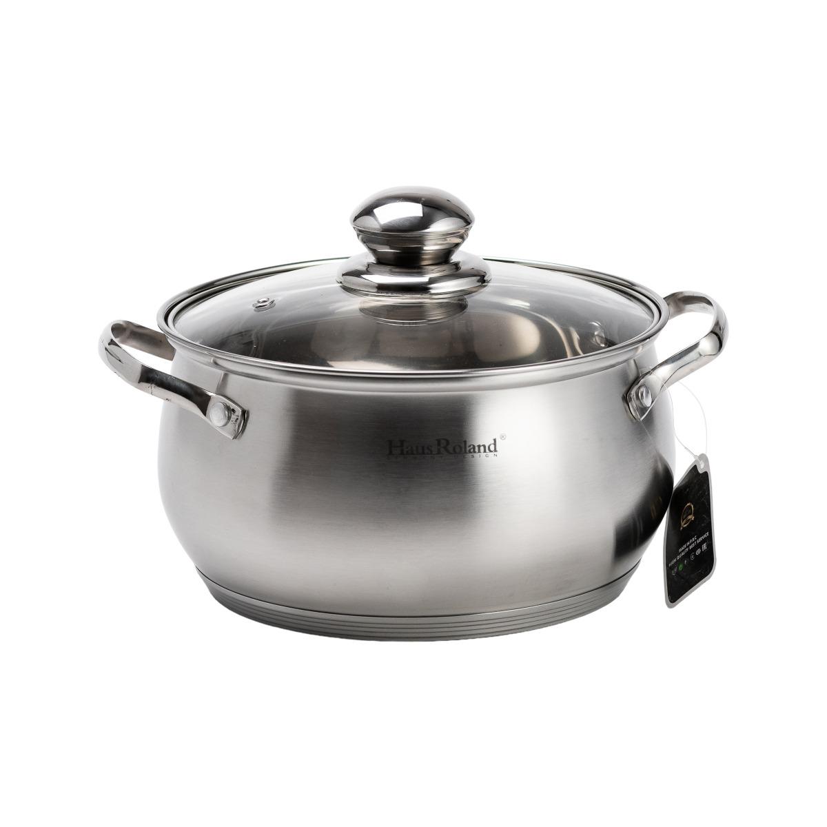 Набір каструль із кришками Haus Roland із нержавіючої сталі з багатошаровим дном 8 предметів 6,3/3,9/2,9/2,1 л Сірий (52637722L) - фото 4 Набір каструль із кришками Haus Roland із нержавіючої сталі з багатошаровим дном 8 предметів 6,3/3,9/2,9/2,1 л Сірий (52637722L) - фото 4