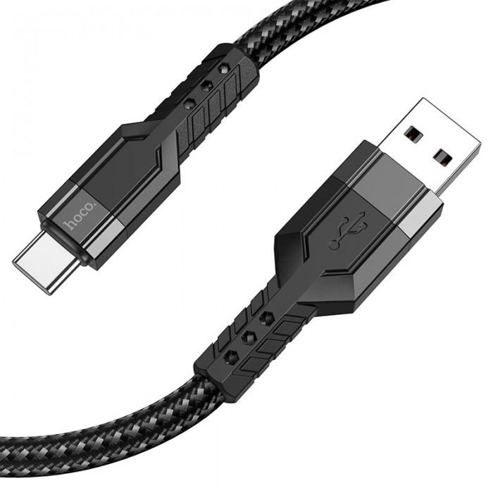 Кабель HOCO U110 Extra Durability USB Type C 2.4A 1 м Чорний
