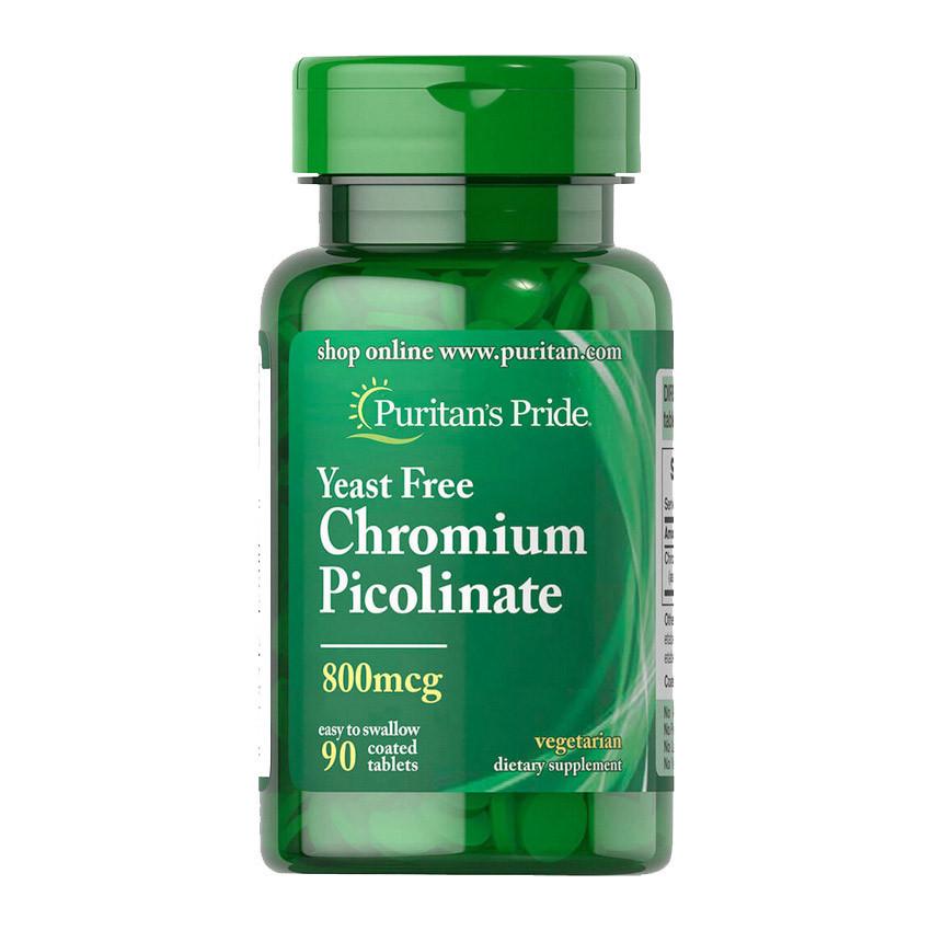 Хром Puritan's Pride Chromium Picolinate Yeast Free 800 мкг 90 капс. (09093-01) Хром Puritan's Pride Chromium Picolinate Yeast Free 800 мкг 90 капс. (09093-01)