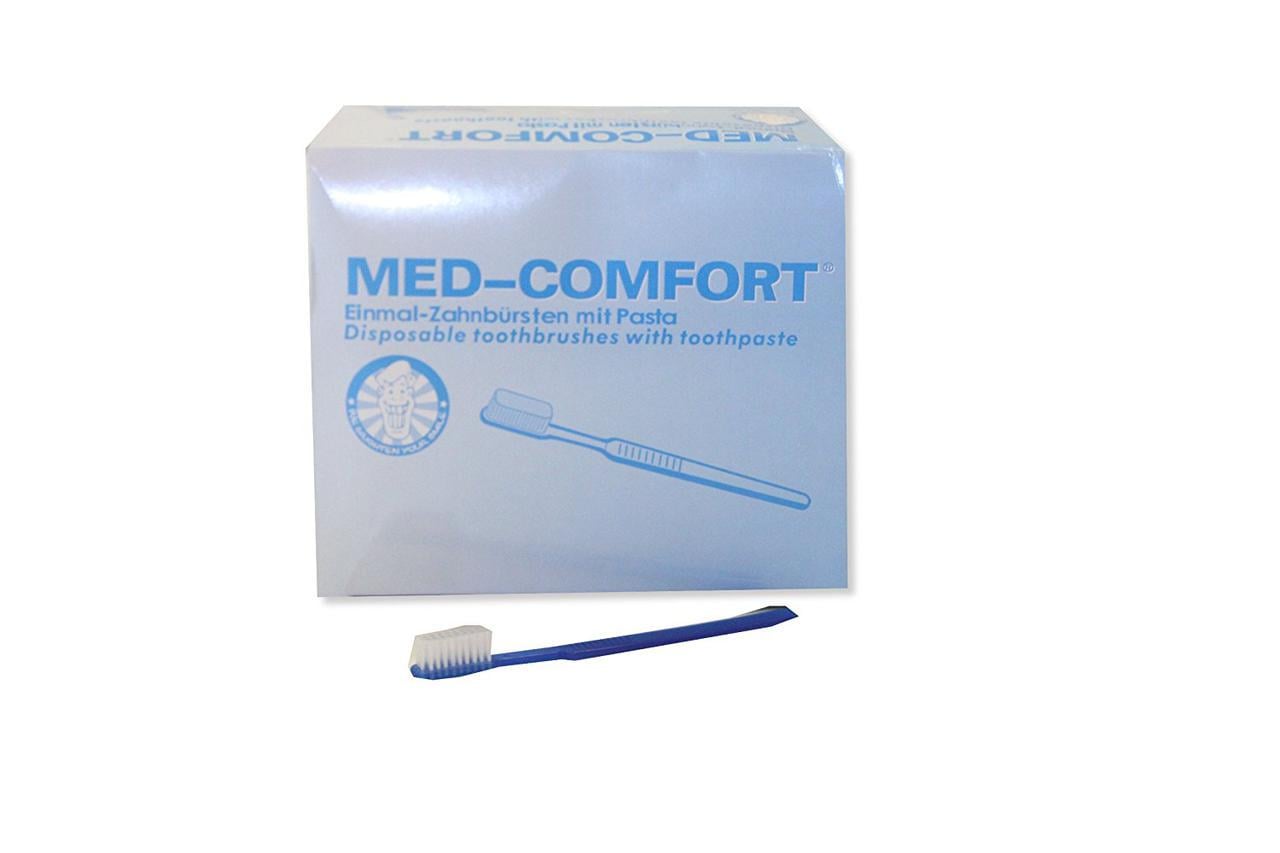Зубні щітки одноразові з напиленням пасти Med Comfort 100 шт. (757040518) Зубні щітки одноразові з напиленням пасти Med Comfort 100 шт. (757040518)