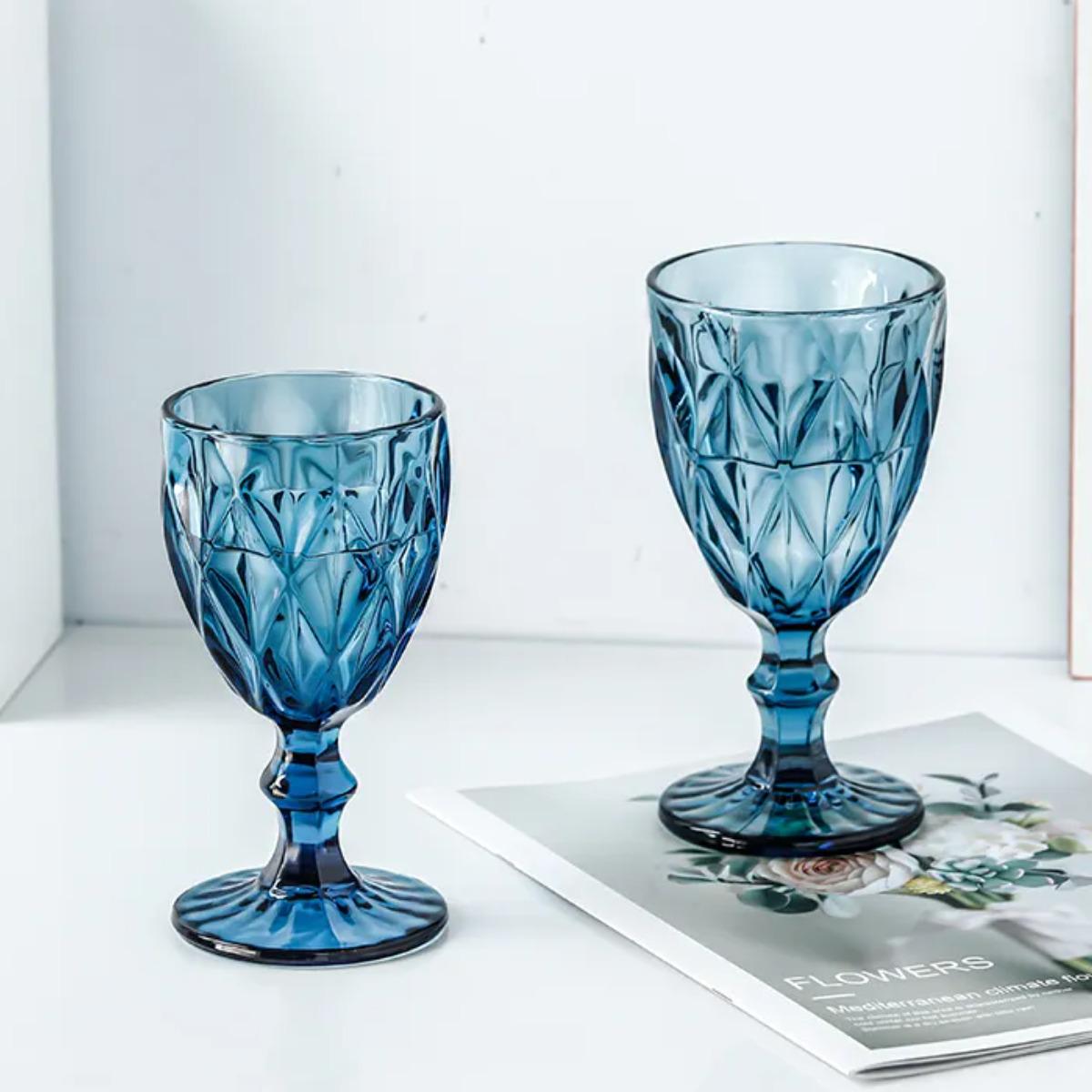 Набір фужерів для вина A-Plus 6 шт. 240 мл Blue (9003/1508 DL) - фото 2