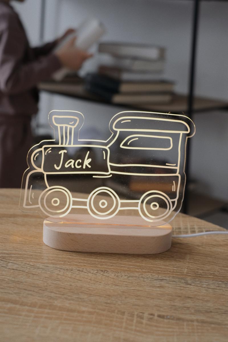 Ночник Поезд из дерева (13485990)