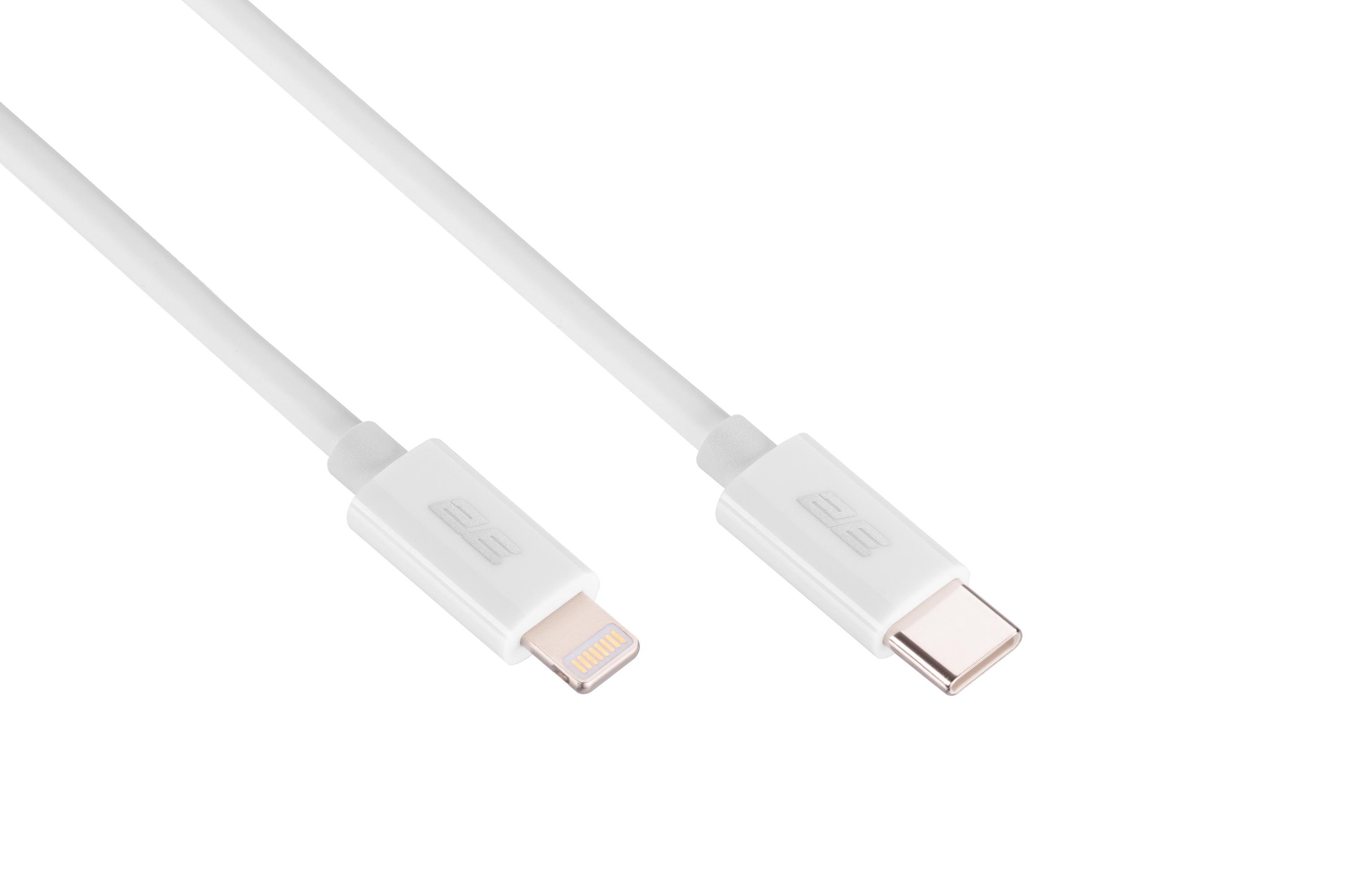 Кабель 2E USB-C Lightning Glow 1 м White (ERC-2E-CCCL-WH) - фото 3