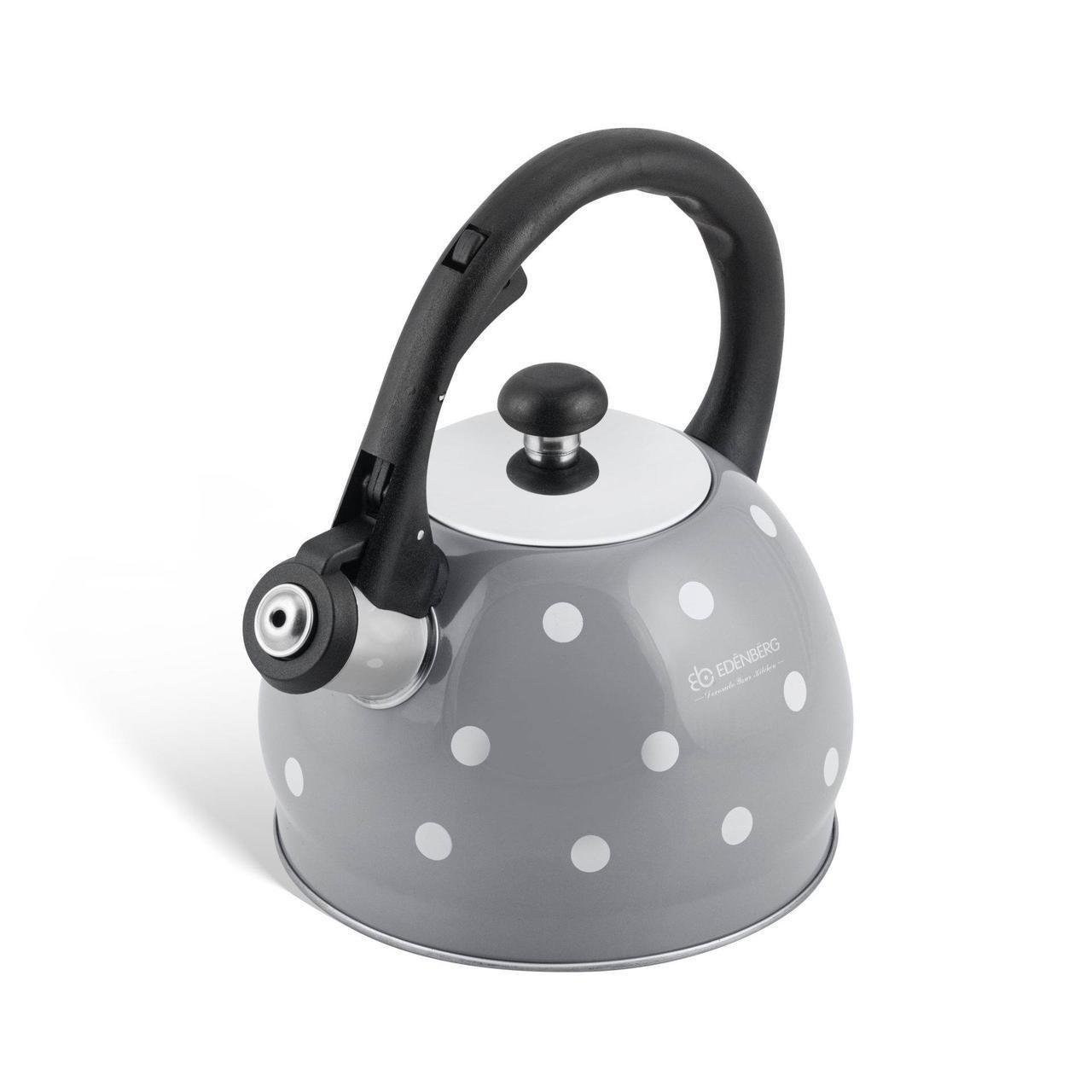 Чайник Edenberg 2 л зі свистком Сірий (EB-1922) - фото 2 Чайник Edenberg 2 л зі свистком Сірий (EB-1922) - фото 2