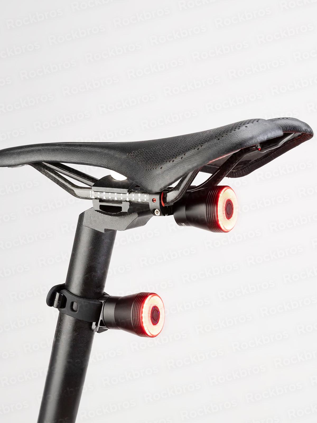 Задний фонарь на велосипед ROCKBROS на аккумуляторе 400 мАч водонепроницаемая велофара Черный (73540) - фото 10