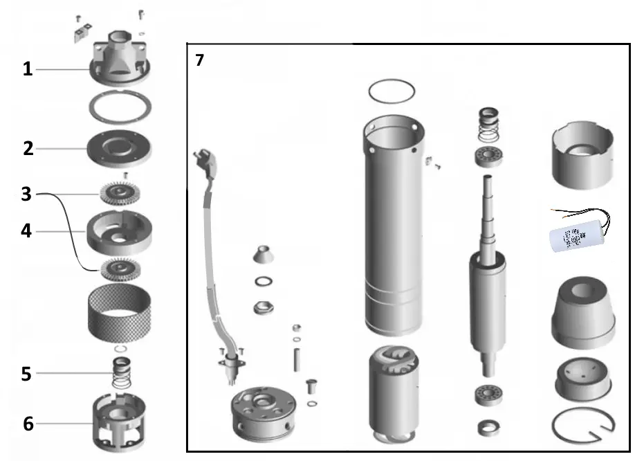 Насос свердловинний вихровий VOLKS pumpe PM 4SKm150 1,1 кВт з кабелем 10 м (GSR-000023528) - фото 3