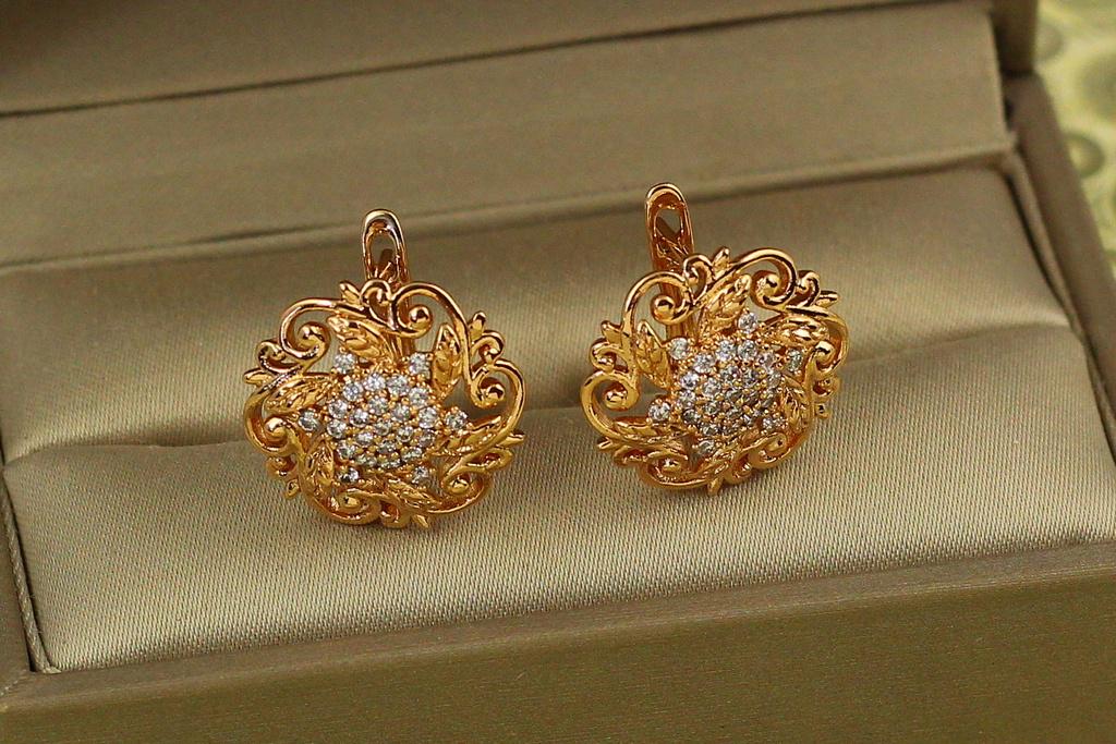 Серьги Xuping Jewelry Оками 1,7 см Золотистый (28107383)