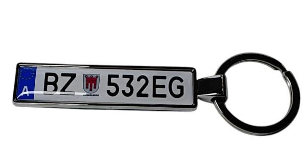 Брелок для автомобиля с государственным номером Австрии с Именем/Фамилией двухсторонний Хром (2440680977)