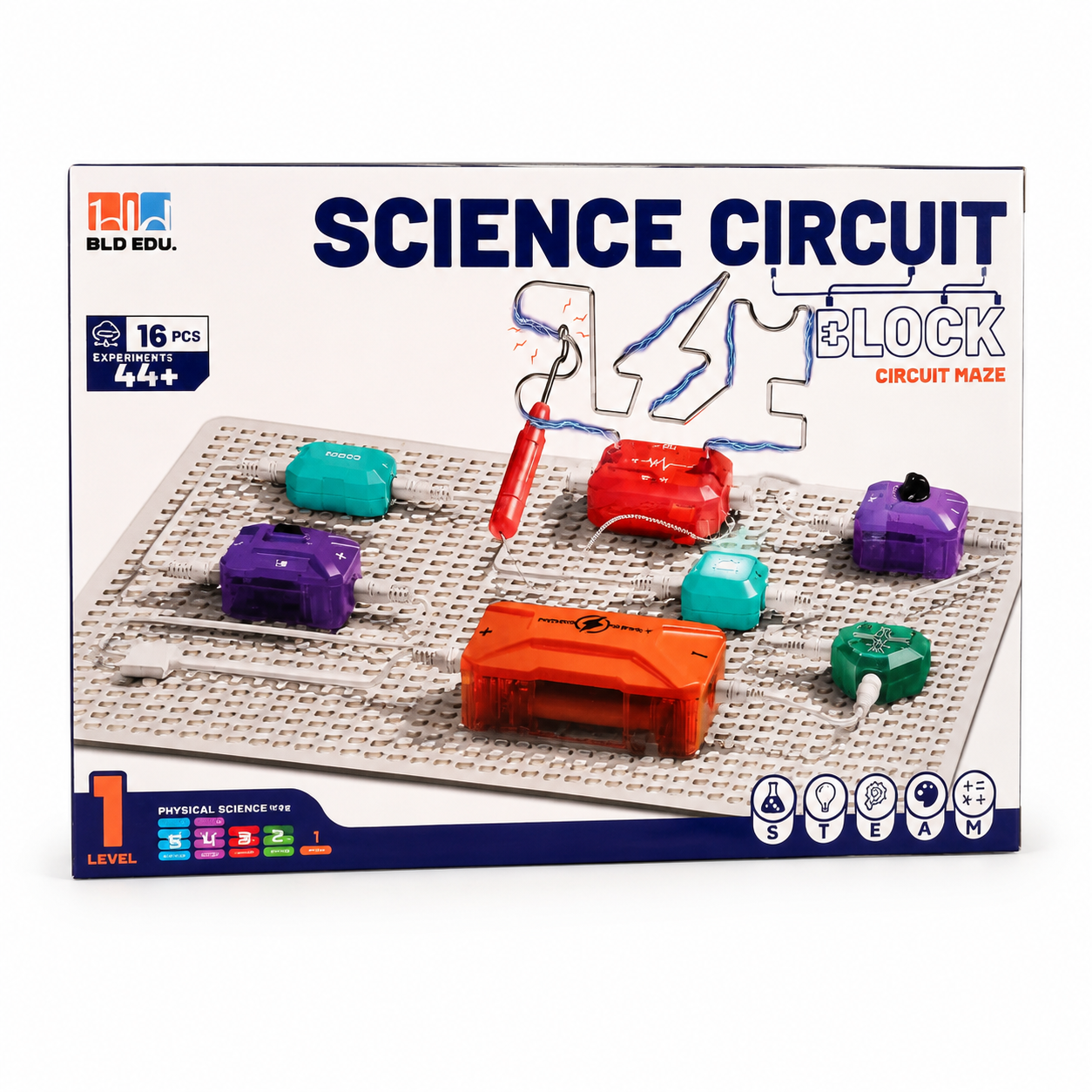 Конструктор электронный Science Circuit Block D1009 Circuit Maze 16 элементов работает от батареек 44 эксперимента (3148875497)