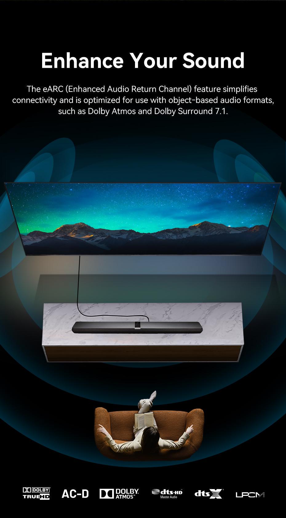 Кабель Vention Micro HDMI на HDMI HDMI 2.1 8K 60Hz 48Gbps Dynamic HDR eARC плетений 1 м Зелений (AGKGF) - фото 6 Кабель Vention Micro HDMI на HDMI HDMI 2.1 8K 60Hz 48Gbps Dynamic HDR eARC плетений 1 м Зелений (AGKGF) - фото 6