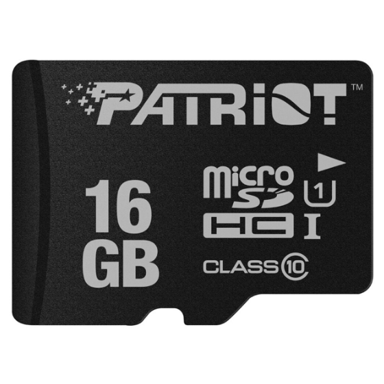 Карта памяти Patriot microSDHC LX Series 16 GB Class 10 (PSF16GMDC10)