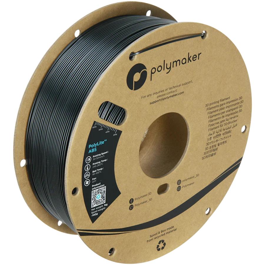 Филамент для 3D-печати Polymaker PolyLite ABS Black 1,75 мм 1 кг