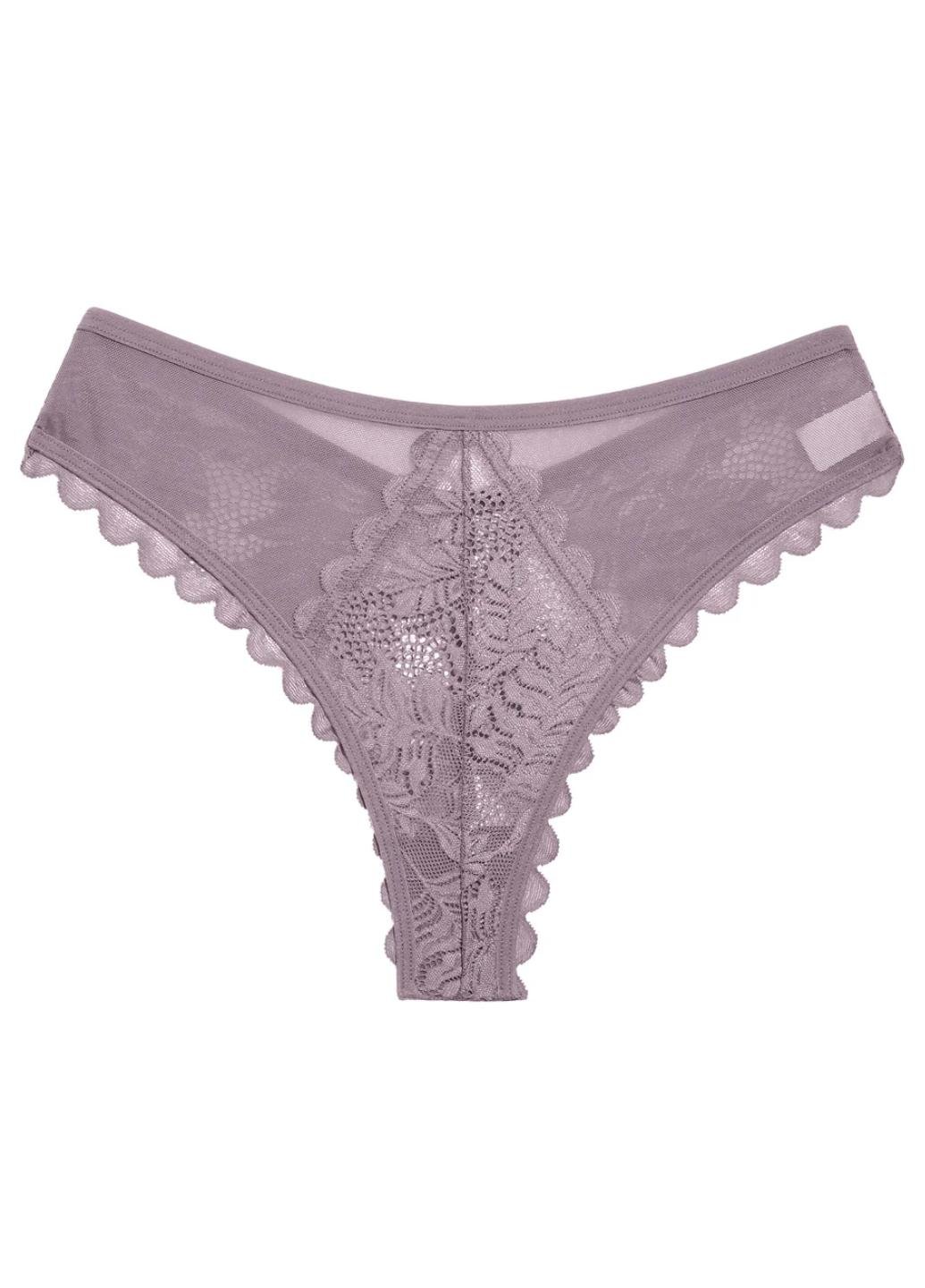 Трусики бразилианы женские кружевные Tenderness Comfort M Сливовой (1984-44-03) - фото 5