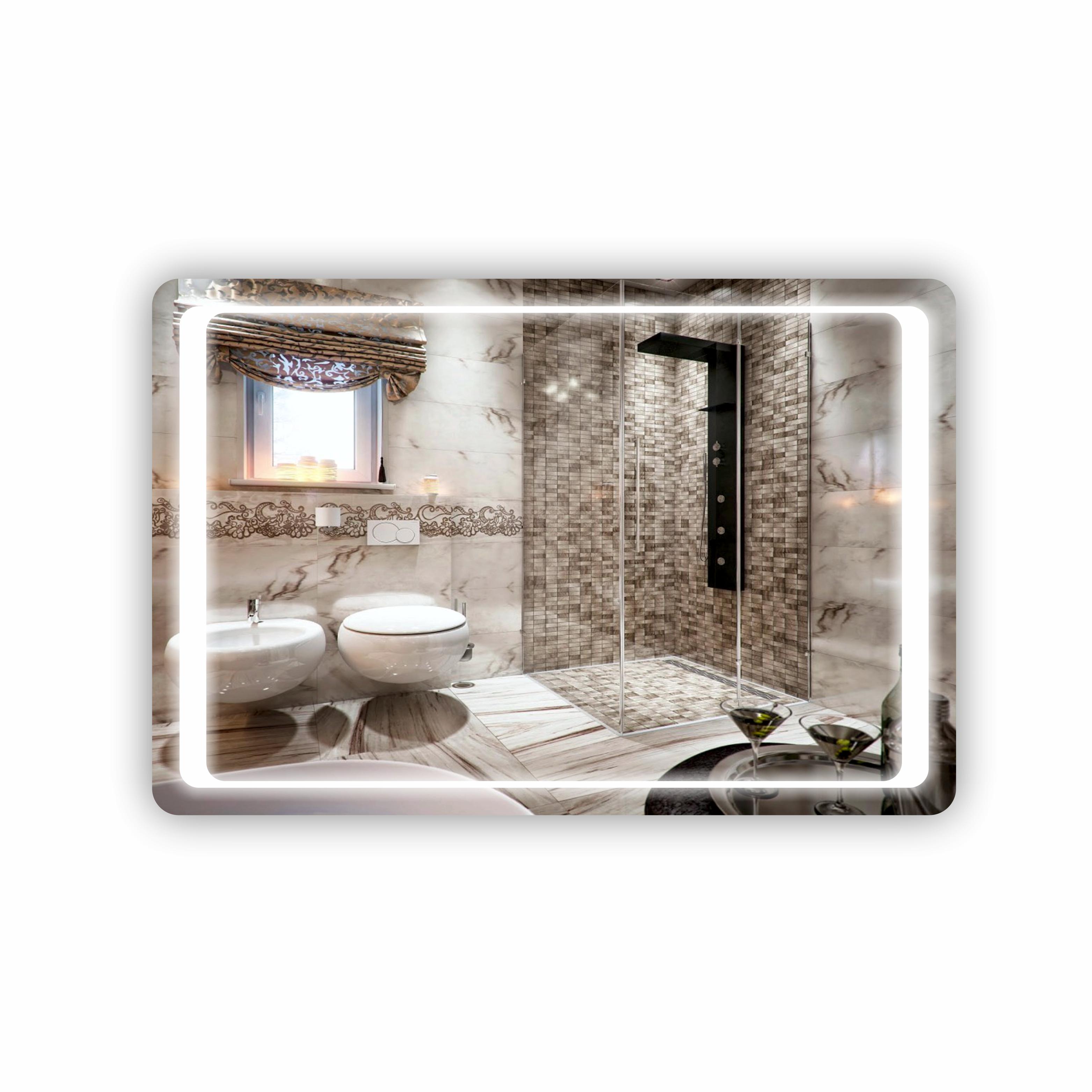 Зеркало с LED подсветкой 1200х800 мм (R-059)