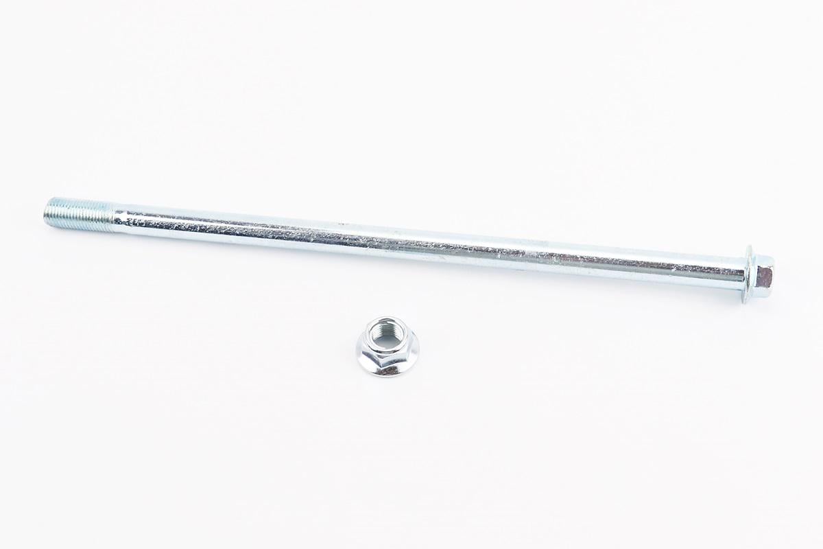 Ось переднего колеса к мотоциклу Viper-Zongshen V200R d12 мм L265 мм и гайка