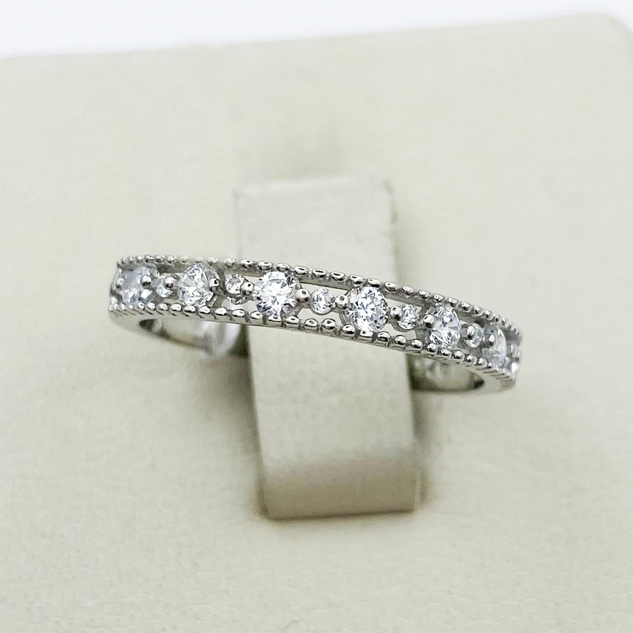 Кольцо серебряное Дорожка с кубическим цирконием р. 18 1,46 г (1904322643)