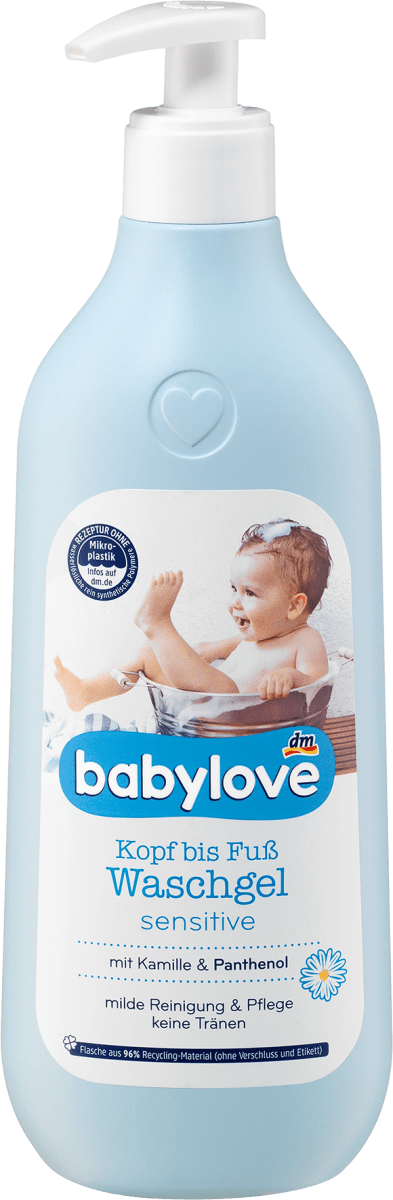 Гель для душу Babylove Sensitive від голови до п'яточок 500 мл