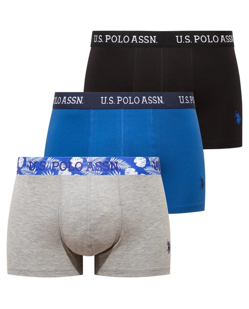 Набор трусов-боксеров мужских US Polo ASSN 80651-8 3 шт. L Разноцветный (8680557464757)