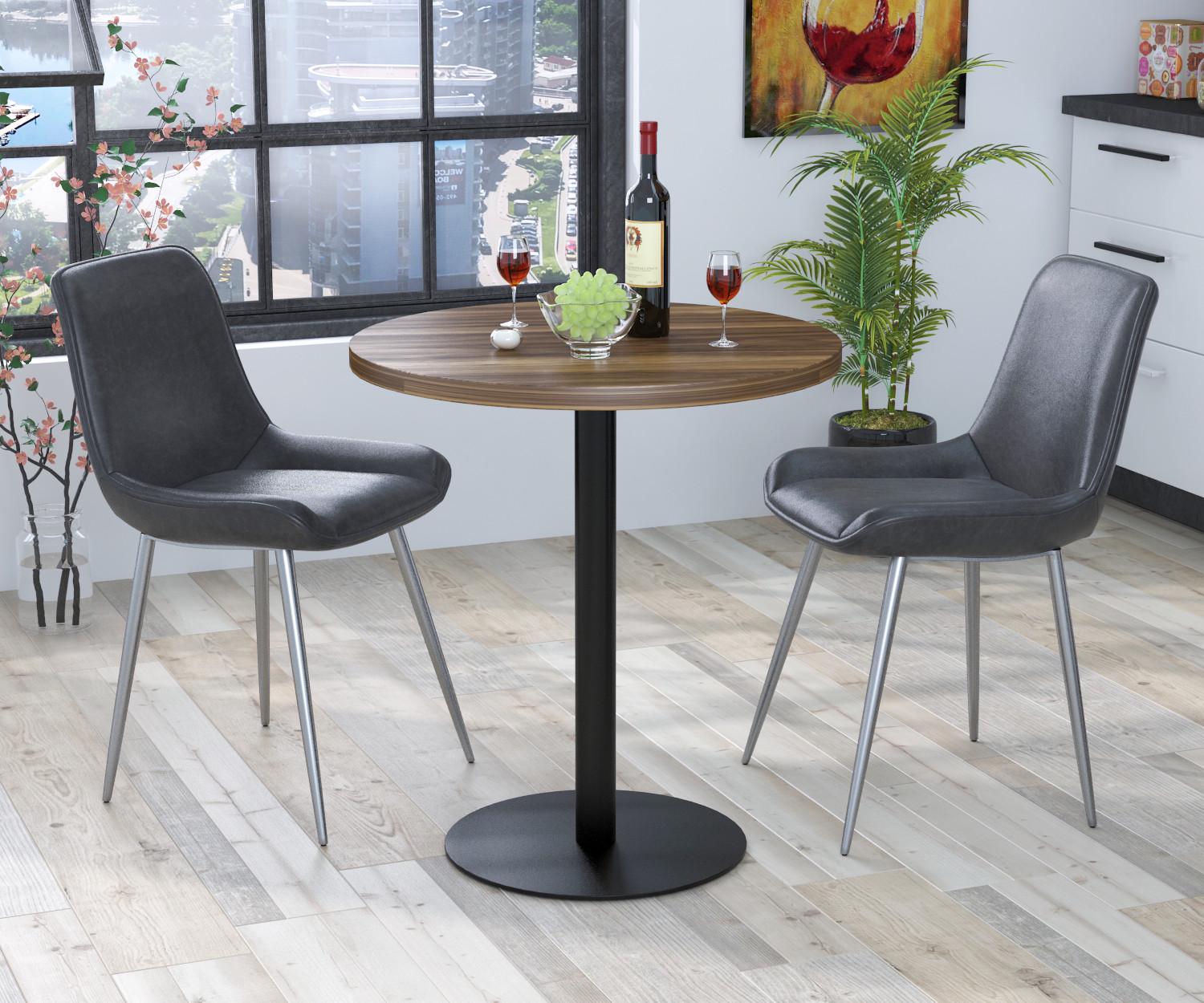 Стол круглый обеденный BS-450 D 70 см Орех Модена