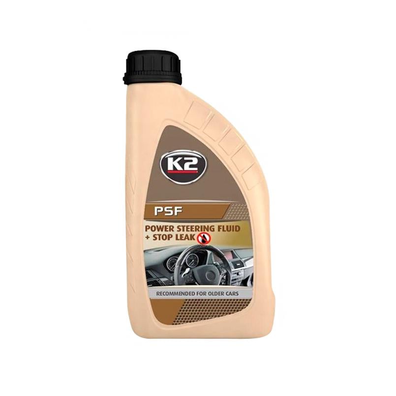 Рідина-герметик для гідропідсилювача керма K2 Power Steering Fluid+Stop Leak 1 л (O5821E)