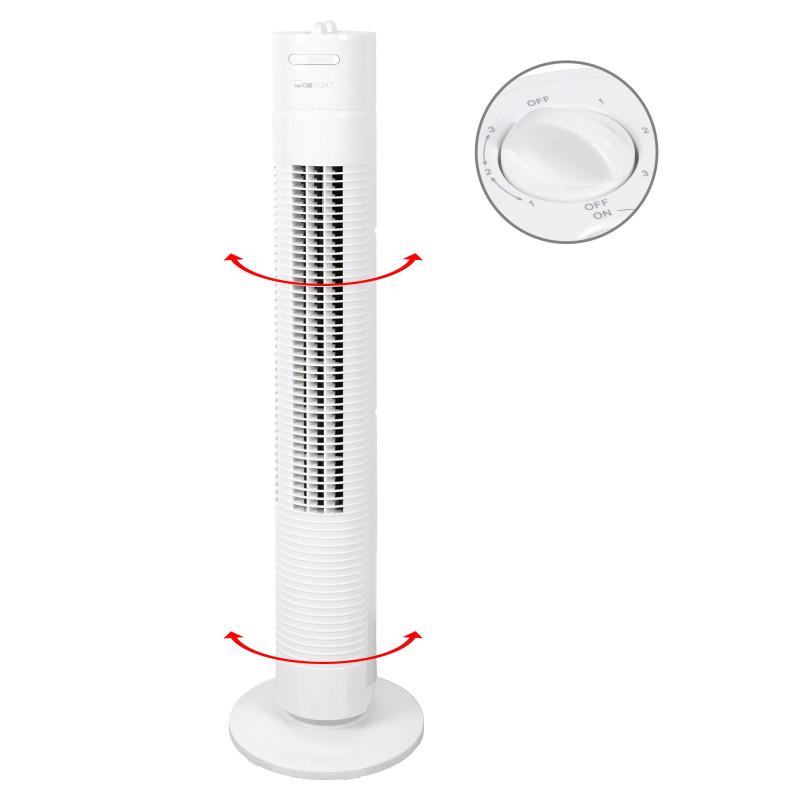 Вентилятор колонний Clatronic TVL 3770 підлоговий Білий (SLM_90434) - фото 3