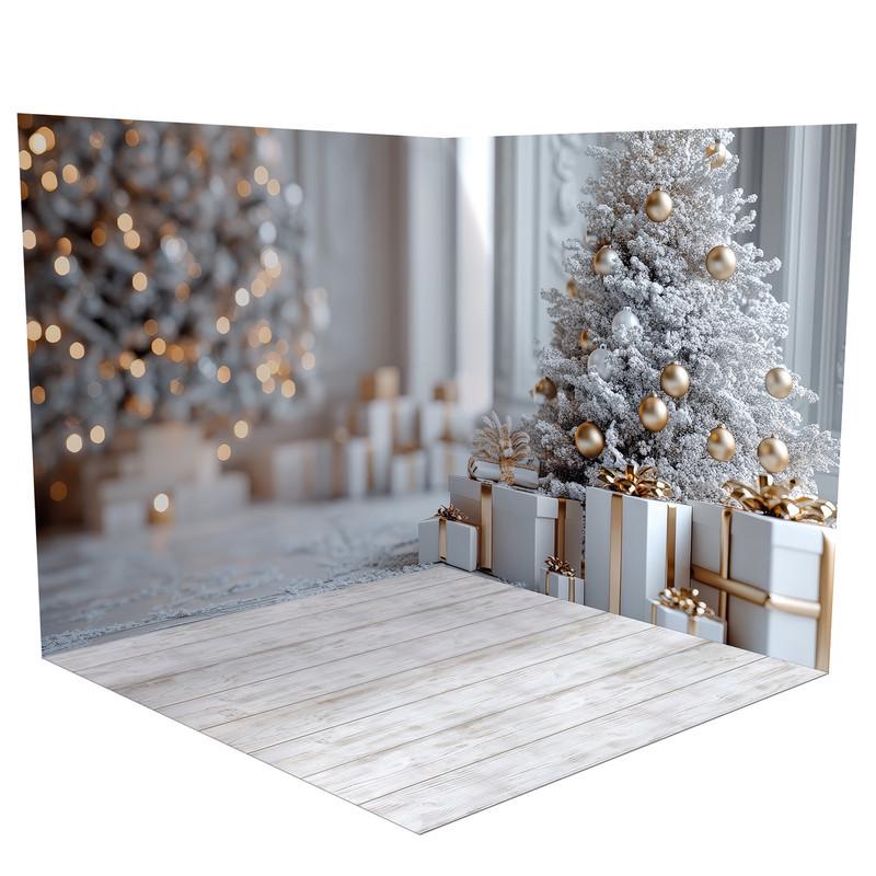 Фотофон новогодний угловой виниловый Frontlit 140x140 см 450 г/м2 №58575