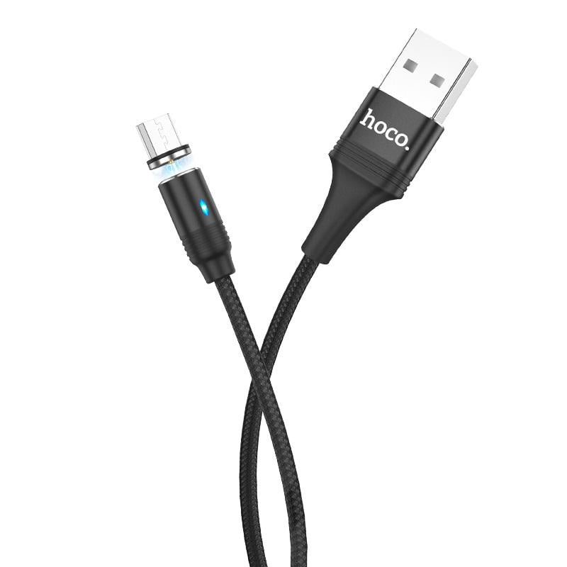 Кабель магнитный Hoco U76 Fresh micro USB 1,2 м Черный - фото 2