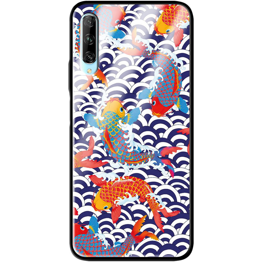 Чохол Boxface Huawei P Smart Pro Koi Fish Чорний силікон зі склом (38612-up2477-39402)