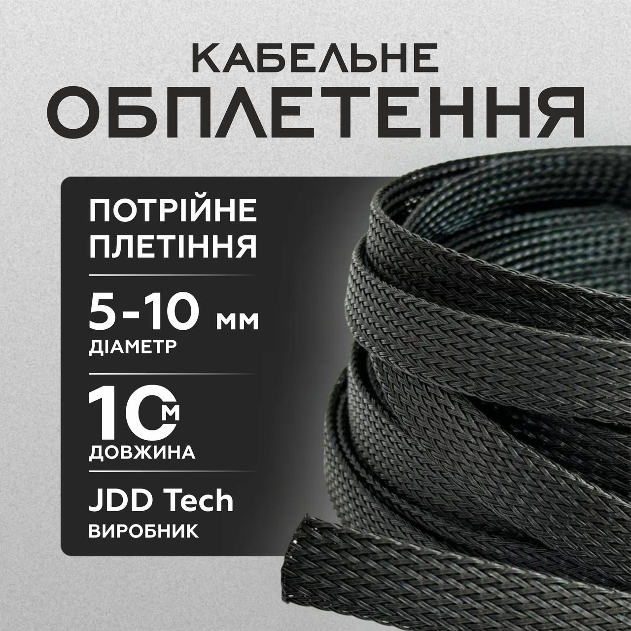 Кабельная оплетка круглая ColdCut эластичная Ø8 мм 10 м Черный (000049889) - фото 6 Кабельная оплетка круглая ColdCut эластичная Ø8 мм 10 м Черный (000049889) - фото 6