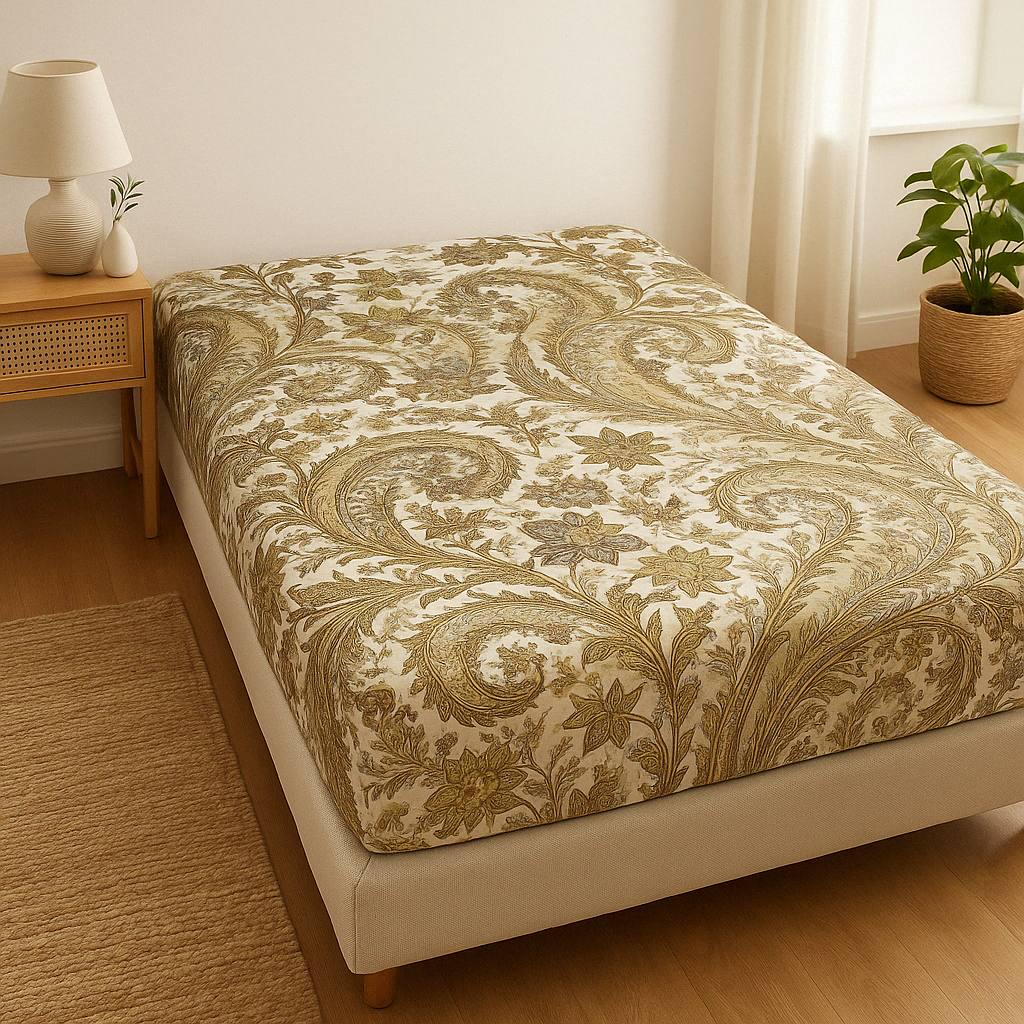 Простыня Природа на резинке бязь 180х200 см (G-1804W/x180)