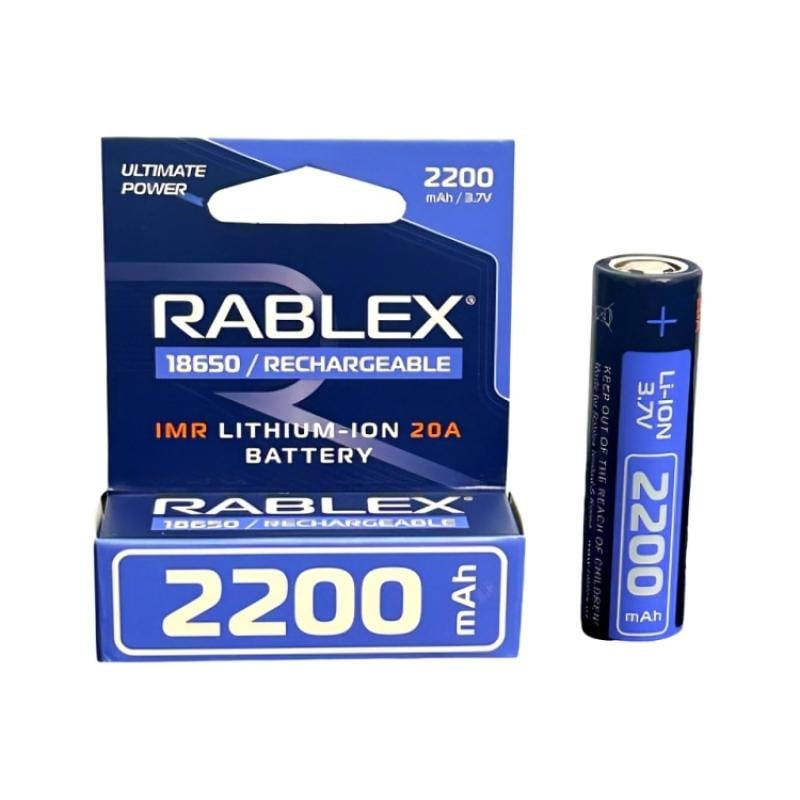 Батарейка акумулятор Rablex 18650 IMR високострумовий 2200 mAh 20А (2221)