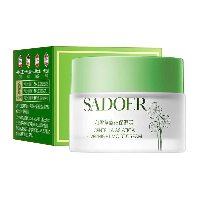 Крем ночной увлажняющий с цинтелой Sadoer Centella Asiatica Overnight Moisturizing Cream 30 г (34764043)