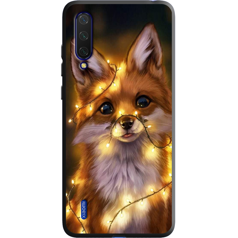 Чехол BoxFace Xiaomi Mi 9 Lite Рождественская лиса Черный силикон (38311-up2399-38694)