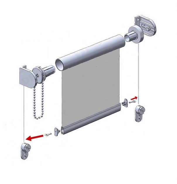 Рулонные шторы Screen 50x185 см Белый/Серый (64080598) - фото 3 Рулонные шторы Screen 50x185 см Белый/Серый (64080598) - фото 3