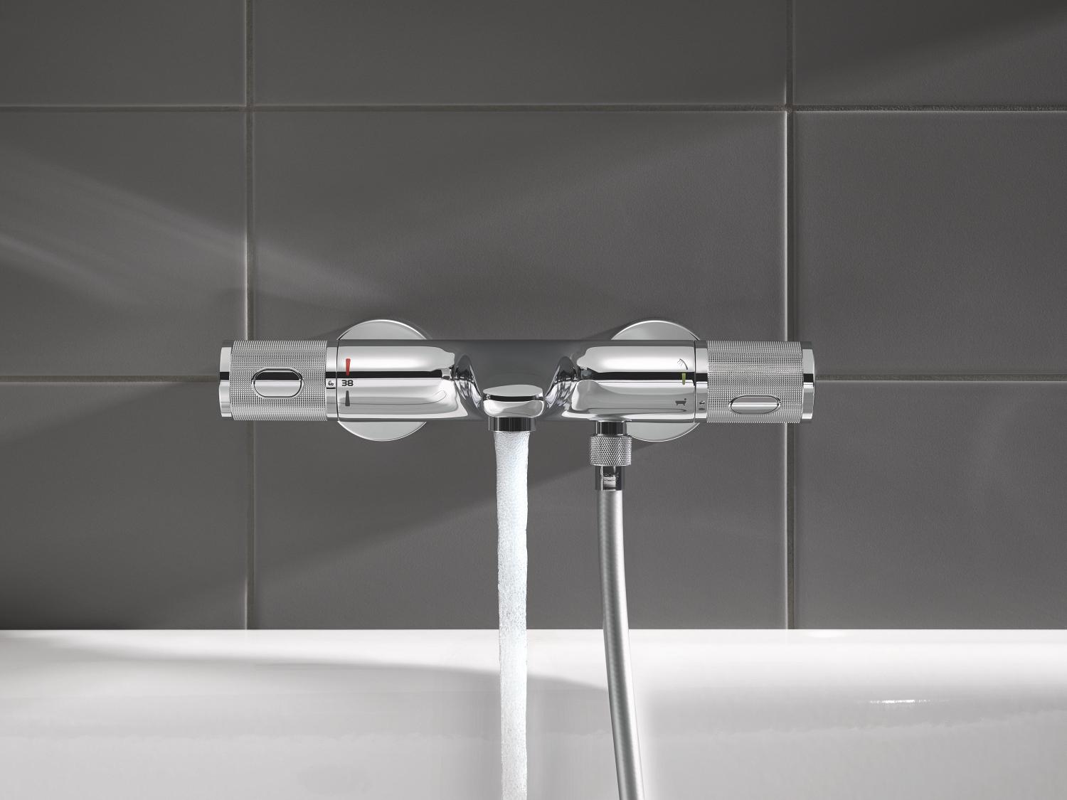 Cмеситель для ванны Grohe Grohtherm 1000 Performance 34830000 с термостатом Хром (171039) - фото 8