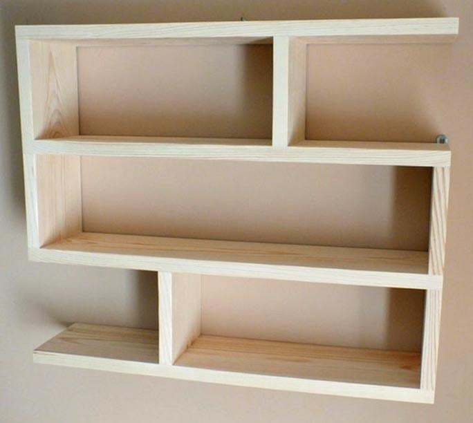 Полка настенная из дерева Лабайя правая Бланже (ПНС/005101)