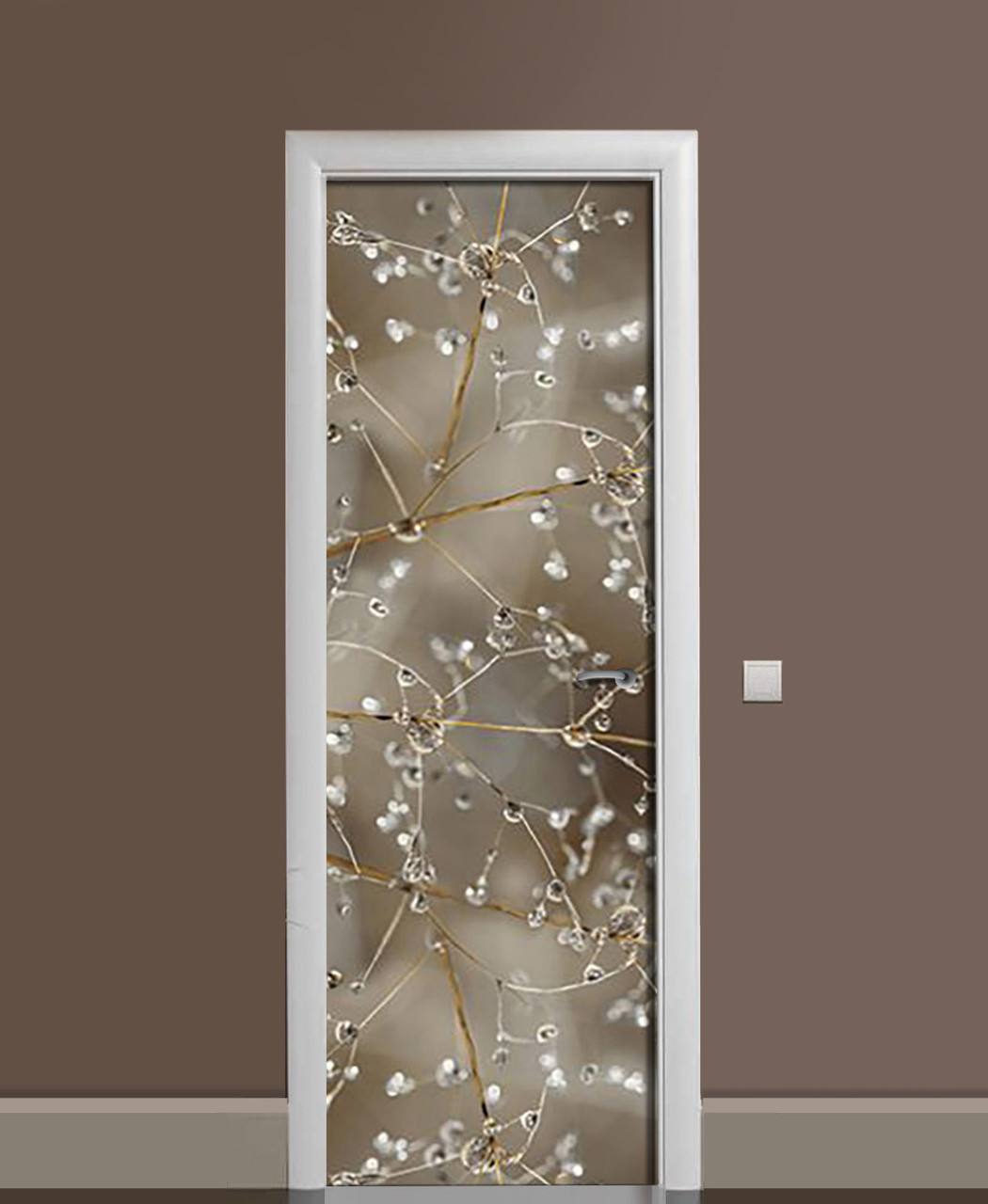 Наклейка 3D на дверь Zatarga "Алмазная роса" виниловая 650х2000 мм