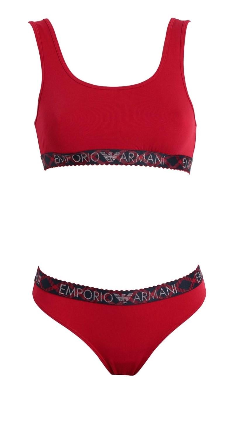 Комплект белья женский Emporio Armani М Красный (3F225-164758red)