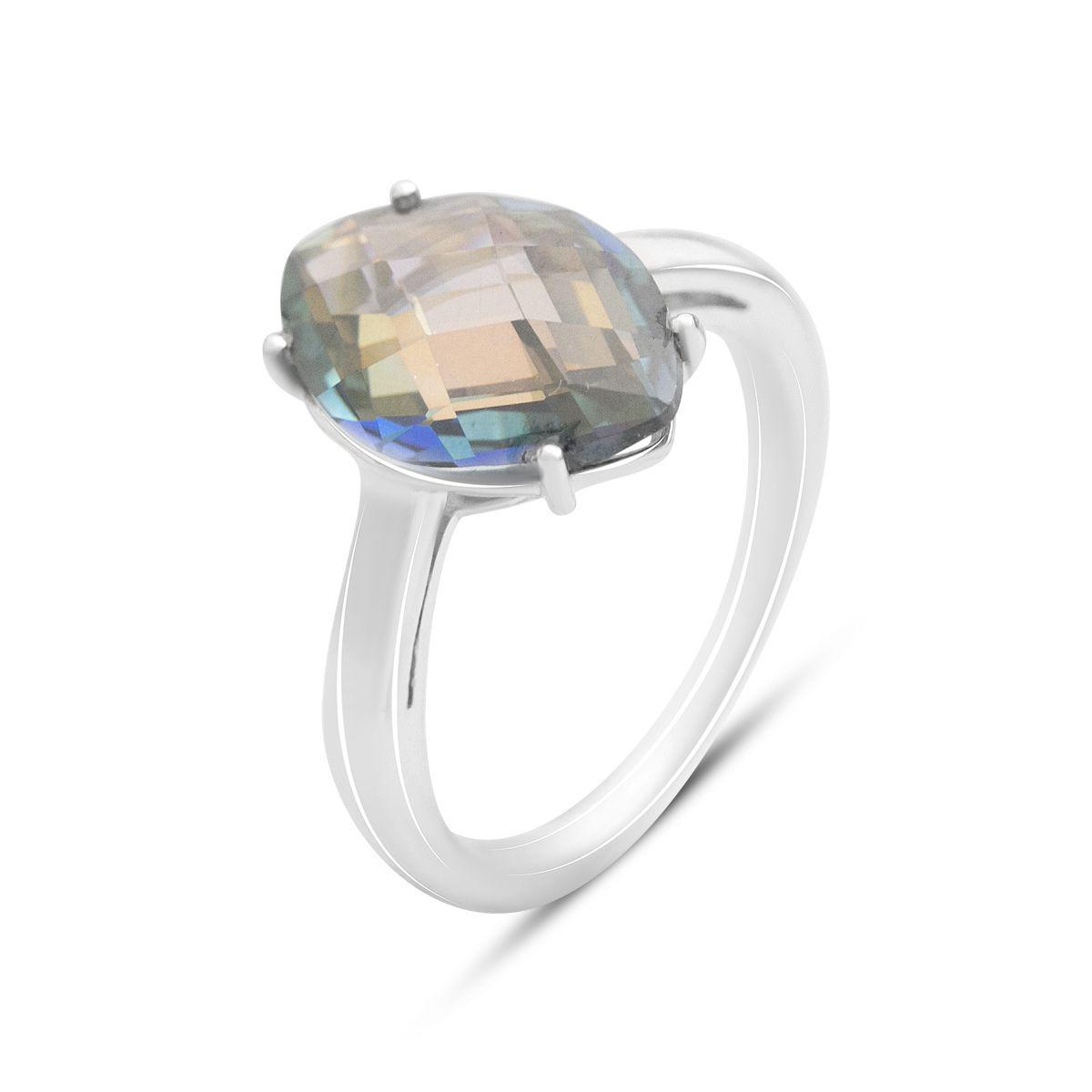 Кольцо серебряное Tiva с мистик топазом 8,358 ct 4,21 г р. 17 (2150794)
