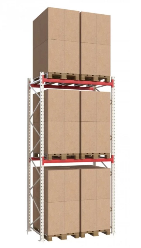 Стеллаж паллетный 3499x1825x1100 мм на 2 уровня основная секция (2-1-13)