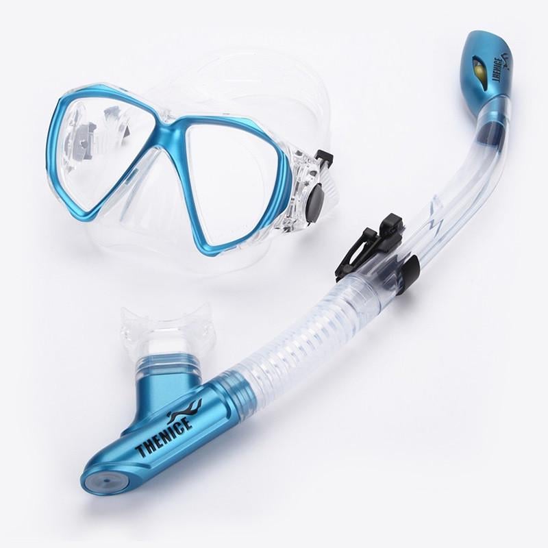 Маска для дайвінгу TheNice M2018+S209 з трубкою Синій (SUN3471) Маска для дайвінгу TheNice M2018+S209 з трубкою Синій (SUN3471)