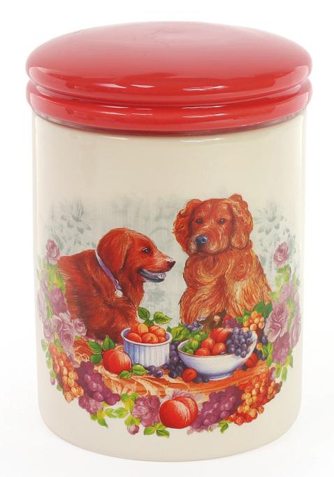 Банка керамическая Встреча Собак 600 мл для сыпучих продуктов (BD-DM005-D)