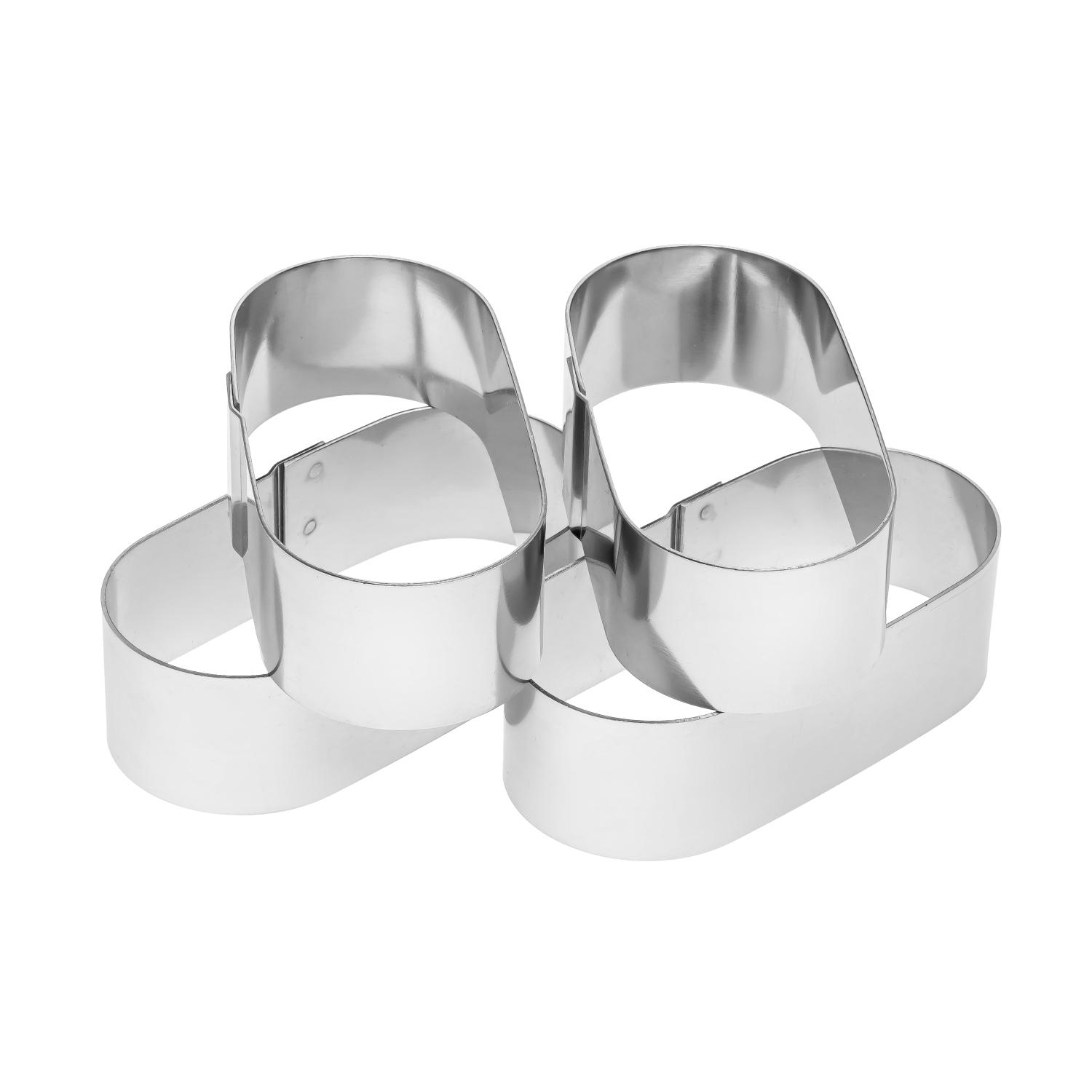 Формочки порційні металеві овальні для еклерів/тістечок/тарталеток 8х4х2,5 см 4 шт. (87232) - фото 8