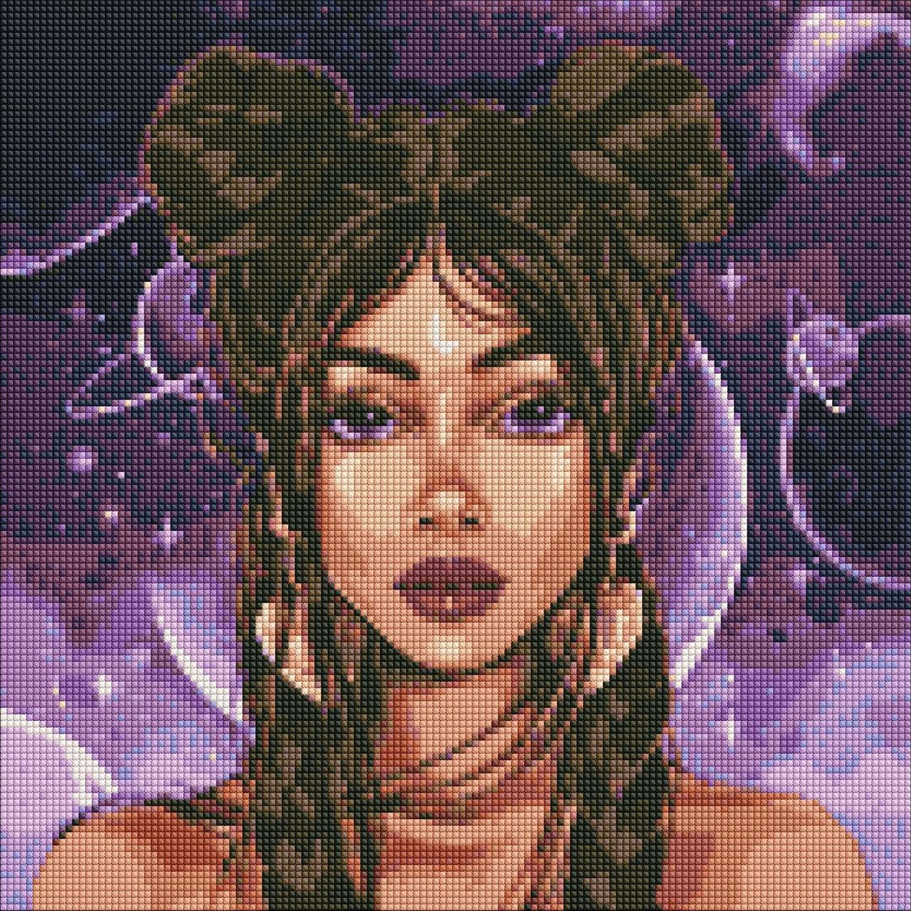 Алмазна мозаїка Космічний погляд ©lien_illustration 40х40 см (AMO7496)
