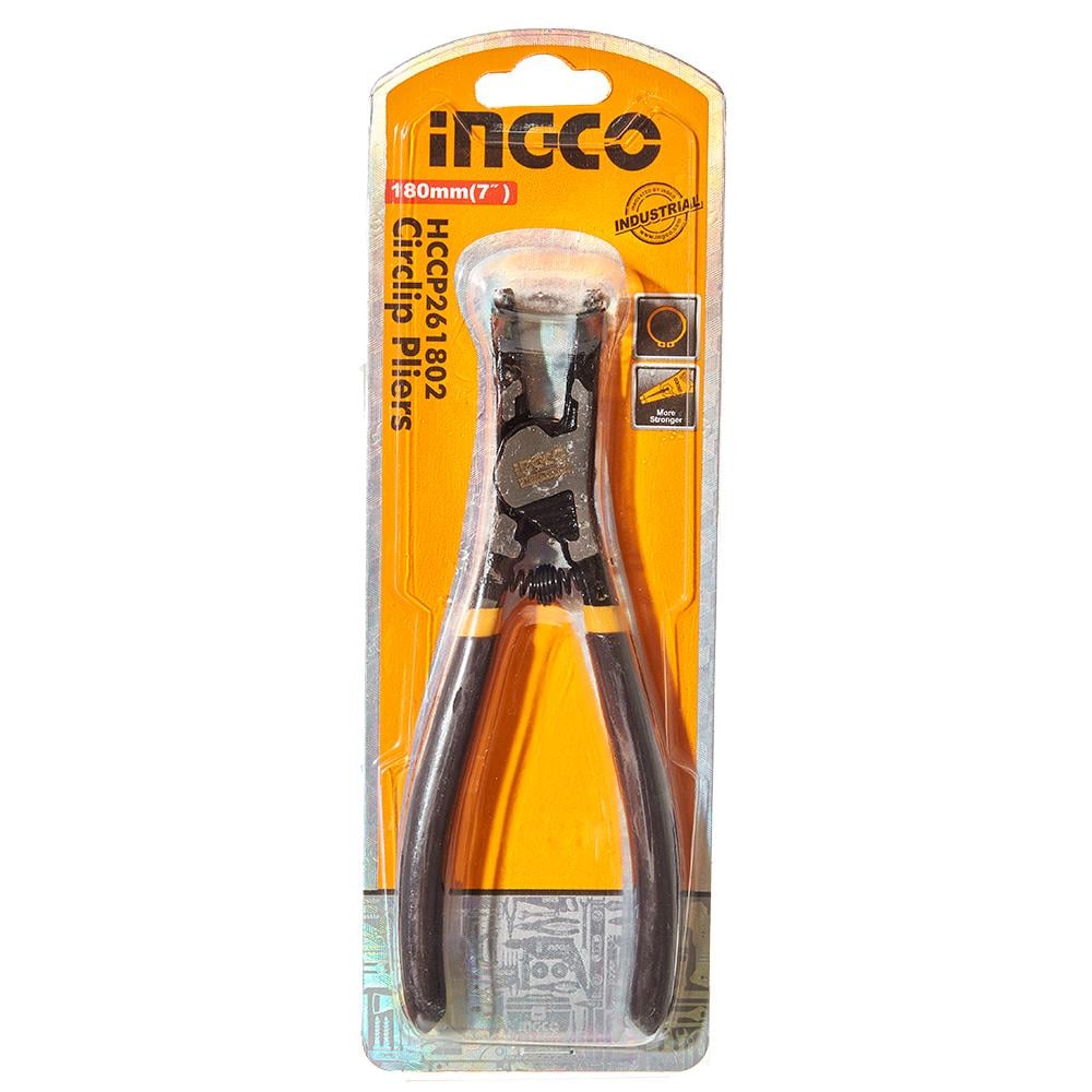 Съемник стопорных колец INGCO изогнут на разжим 180 мм Съемник стопорных колец INGCO изогнут на разжим 180 мм