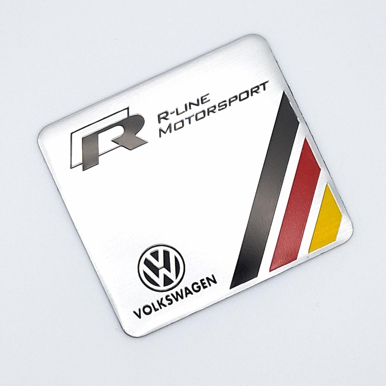 Эмблема алюминиевая Volkswagen R-Line Motorsport 6х5,5 см (2035495700)